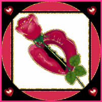Gif animé bouche rose rouge